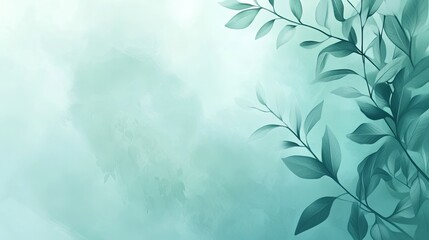 Poster - Subtle green-to-blue gradient backdrop with a calm and serene feel, offering a peaceful space for wellness content.