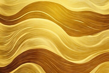 Wall Mural - Close-up texture of natural gold silk. Light Golden fabric smooth texture surface background. Smooth elegant gold silk in Sepia toned. Texture, background, pattern, template. 3D vector illustration.