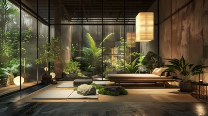 Poster - Discuss the importance of creating a strong connection with nature in Japandi interior design