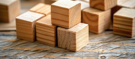 Wall Mural - word cit on wooden blocks business idea copy space