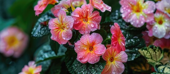 Poster - vibrant Neoachmandra japonica. with copy space image. Place for adding text or design