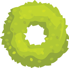 Poster - Green grass wreath representing ecology concept or easter decoration
