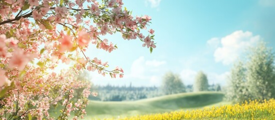 Aufkleber - spring. with copy space image. Place for adding text or design