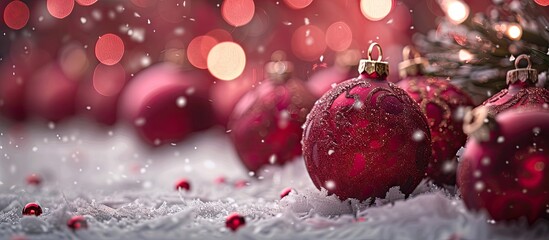 Poster - Christmas decoration greeting card. with copy space image. Place for adding text or design
