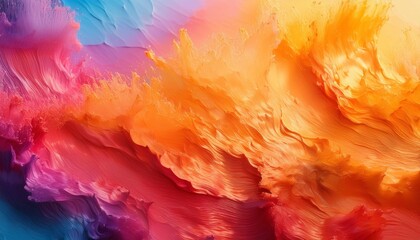 Wall Mural - rough gradient splash texture in sunrise colors background