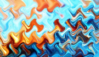 Canvas Print - wavy glass shapes background