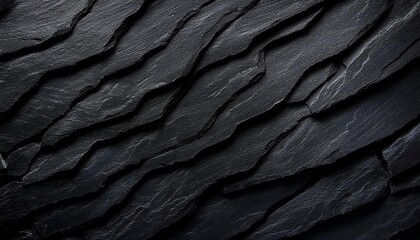 Wall Mural - long black stone texture and textured background