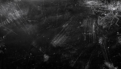 Canvas Print - stained texture abstract background white dust and scratches over black surface empty space