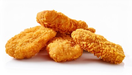 Poster - chicken nuggets isolated on white