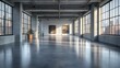 © Sopacha - Chic empty condo space with high ceilings, polished concrete floors, and sleek fixtures, offering a perfect canvas for interior design.