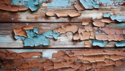 Wall Mural - vintage old cracked paint on a wooden surface background texture of an aging grunge surface