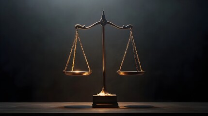 Poster - Balanced Scales of Light and Dark   A Symbolic Representing the Duality and Equilibrium Between Opposing Forces and Concepts