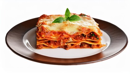 Wall Mural - lasagne served on plate ai