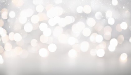 Poster - white blur abstract background bokeh christmas blurred beautiful shiny christmas lights