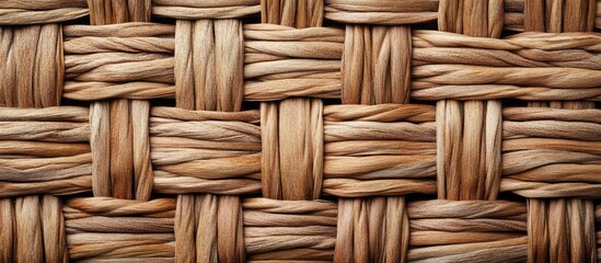 Leinwandbilder - Handcrafted Weave Texture Wicker Surface for Furniture Material. with copy space image. Place for adding text or design