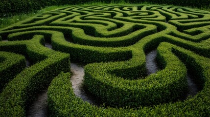 Poster - Conceptual image of a geometric maze with a clear illuminated path through symbolizing clarity vision and the opportunities that lie ahead on one s journey