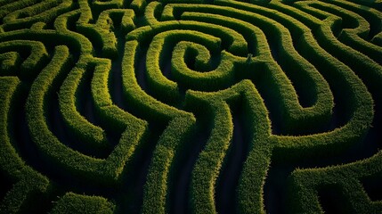 Poster - A maze with a clear winding path through symbolizing clarity direction and the ability to overcome obstacles and challenges on the journey to success and achievement