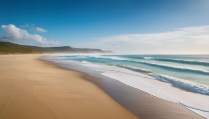 Wall Mural - empty natural beach ocean coast landscape illustration