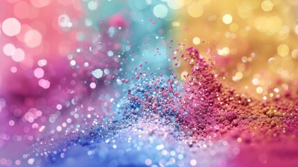 Aufkleber - Diverse colored particles forming an abstract background