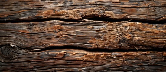 Poster - Natural wood texture background Brown wood texture with copyspace banner background