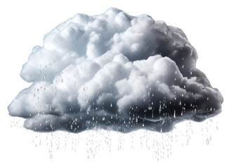 Wall Mural - PNG  Rainy cloud digital illustration