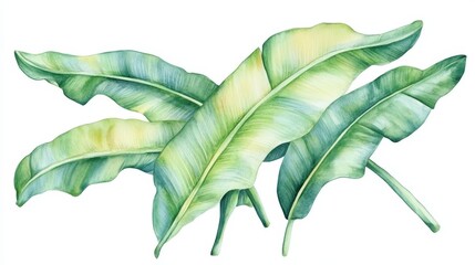 This illustration shows monstera leaves, banana leaves, and jungle leaves with a grungy black texture.