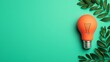 © Pornsurang - Light bulb with leaves, sustainable growth and ideas, flat design illustration