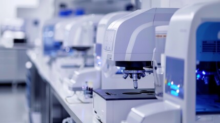 Aufkleber - Research laboratory with high-precision analyzers and lab coats