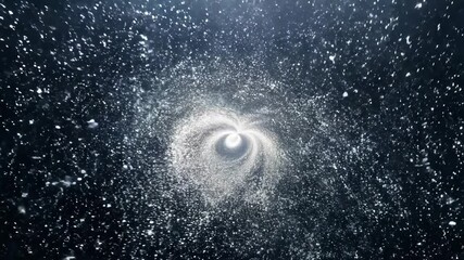 Wall Mural - Explore the beauty of a spiral galaxy with swirling stars and cosmic dust in deep space at night