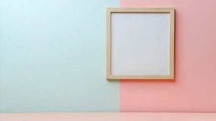 Poster - A simple modern and minimalist picture frame with a clean blank interior and ample copy space for design layouts presentations website graphics or any other visual content