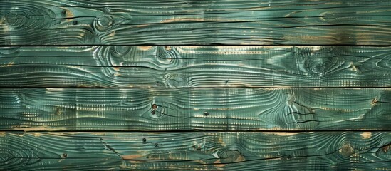 Poster - Texture of dark green toned wood Background of natural pine wood Flat surface of rough sawn boards Copy space for text wallpaper or image