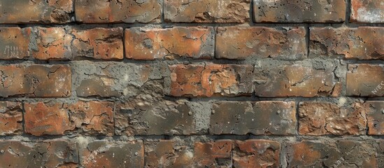 Wall Mural - vintage brown brick wall texture background style. with copy space image. Place for adding text or design