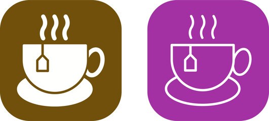 Sticker - Tea Vector Icon