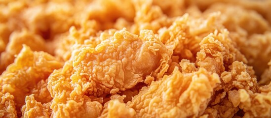 Aufkleber - Close up view of shredded fried chicken. with copy space image. Place for adding text or design