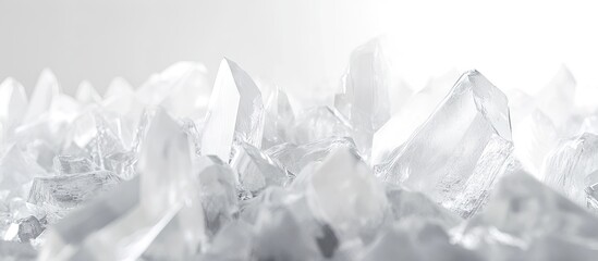 Leinwandbilder - Abstract Background of White Crystals. with copy space image. Place for adding text or design