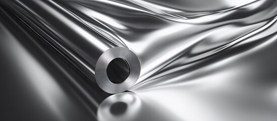 Aufkleber - roll foil background aluminum silver metal. with copy space image. Place for adding text or design
