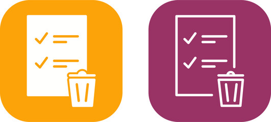 Sticker - Trash List Vector Icon