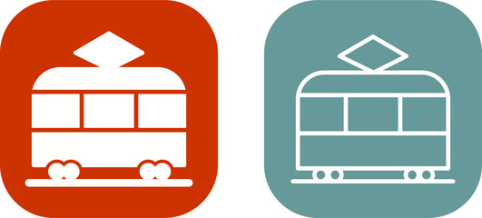 Wall Mural - Tram Vector Icon