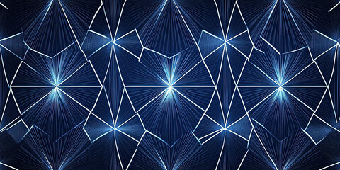 Wall Mural - Geometric dark blue background .