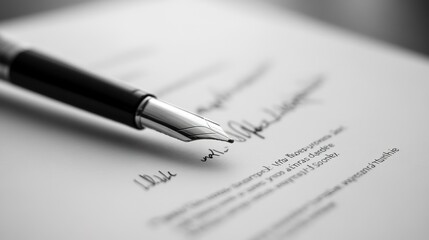 Poster - Image of signature/signature/contract 