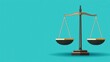 © Gyorgy - Justice scales with light and dark weights, moral balance, flat design illustration