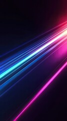 Poster - Vibrant light streaks in blue and pink create a dynamic background, perfect for tech, music, or creative designs.