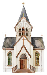 Sticker - PNG Historic Gothic-style church illustration