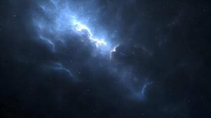 Wall Mural - abstract nebula with glowing streaks in a starry sky.