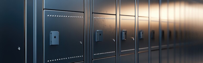 3D rendering of a secure metal storage locker