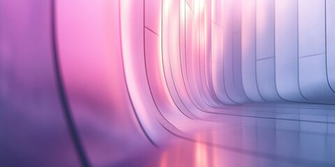 Fototapete - 3D rendering of a blurred bending wall with a gradient line background