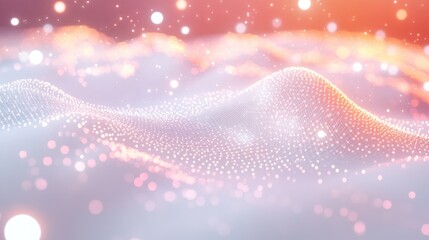 Aufkleber - 3D illustration featuring a white abstract background with a hi tech network and a cyberspace grid depicting a starry outer space texture in a cartoon rendering style