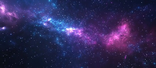 Abstract universe background featuring stars and the Milky Way in a 3D cartoon rendering Space and cosmos backdrop for various designs