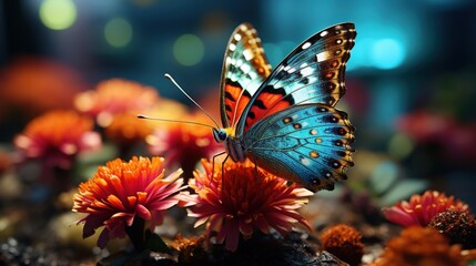 Canvas Print - Butterfly on a Flower