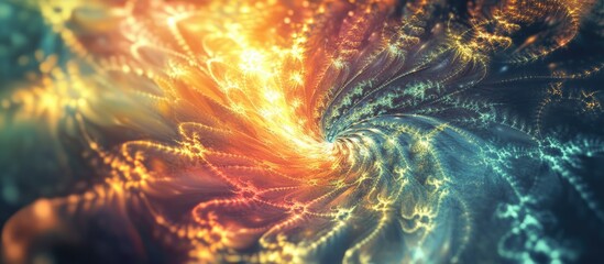 Leinwandbilder - Fractal light background with 3D cartoon rendering